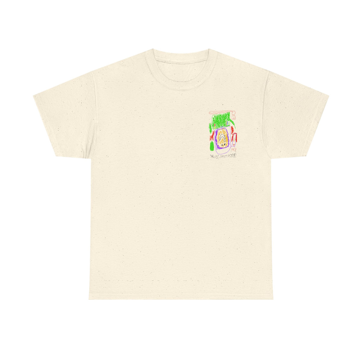 Kids’ Art Smile T-Shirt — Colorful Crayon Drawing Tee (Back Print)