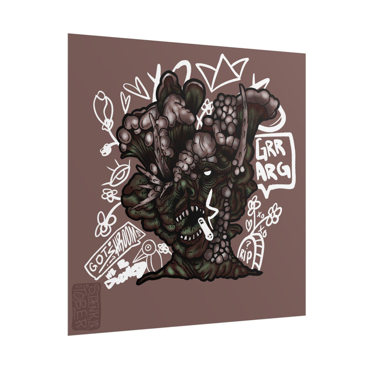 "DOOM SHROOM" - Rolled Poster Print (Square) (Matte/Glossy/Satin)