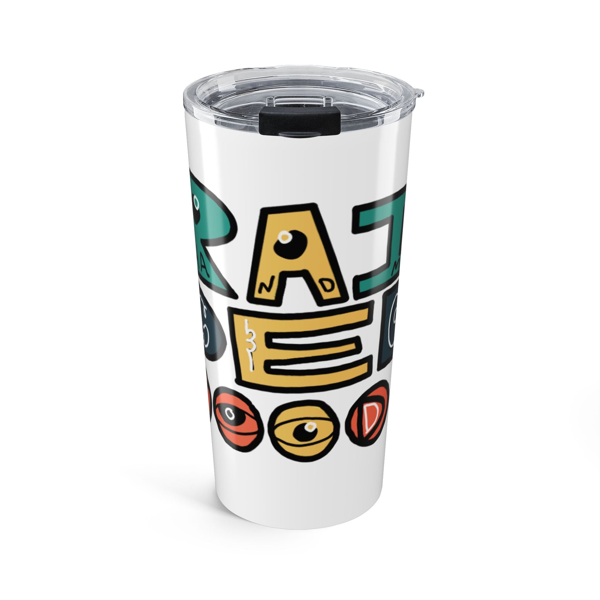 20oz Illustrated Travel Tumbler — brain.ded.stoodio Logo