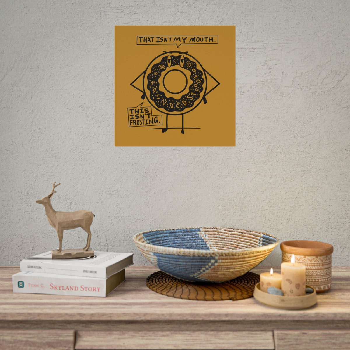 "DEMENTED DONUT" - Rolled Poster Print (Square) (Matte/Glossy/Satin)