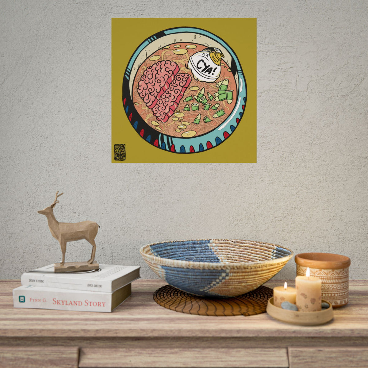 "FOOD FOE" - Rolled Poster Print (Square) (Matte/Glossy/Satin)