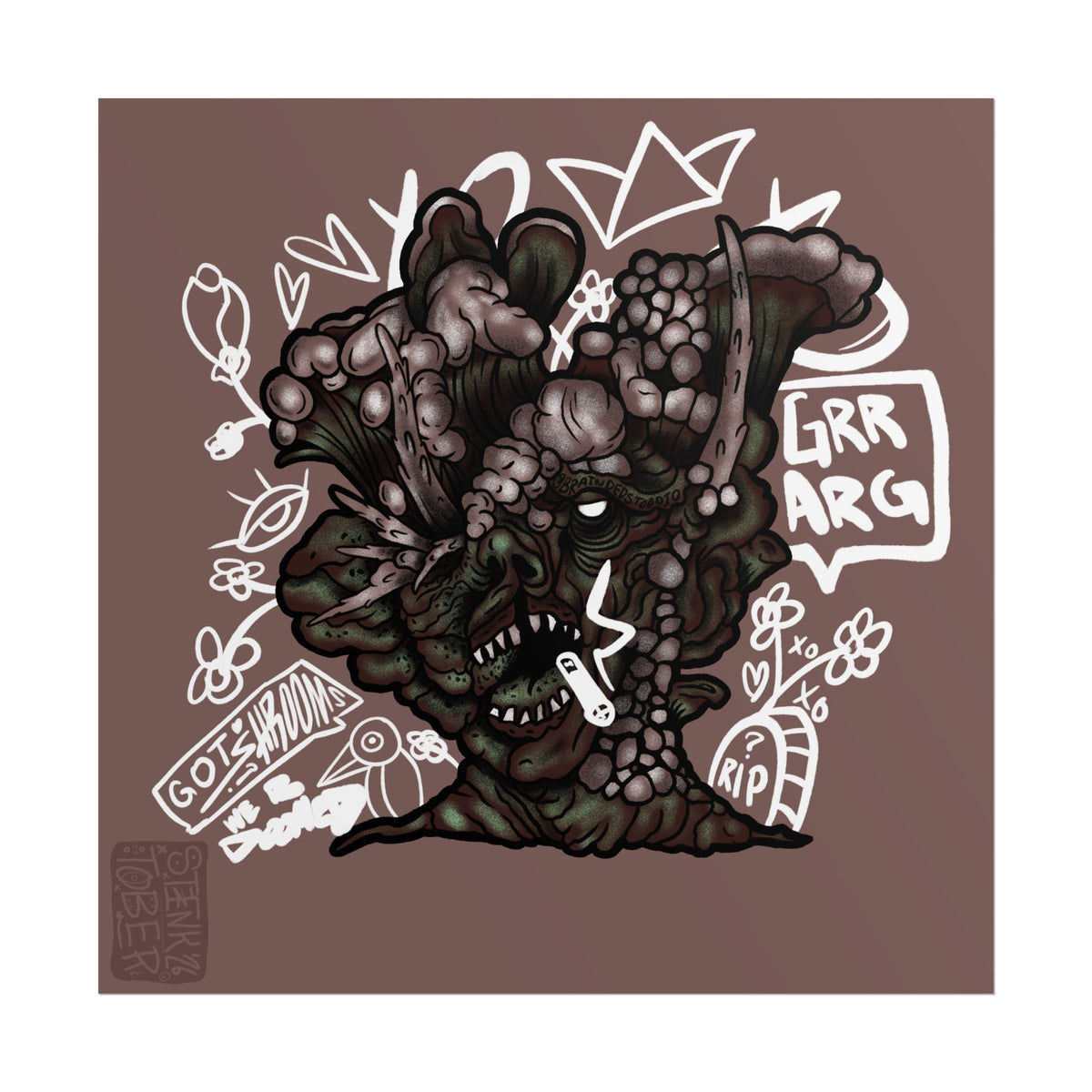 "DOOM SHROOM" - Rolled Poster Print (Square) (Matte/Glossy/Satin)