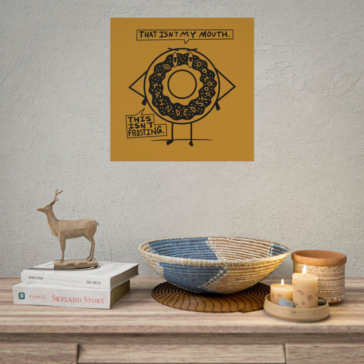 "DEMENTED DONUT" - Rolled Poster Print (Square) (Matte/Glossy/Satin)