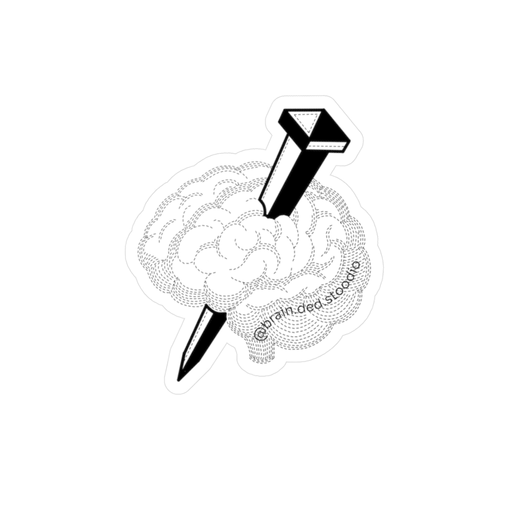 Brain Ded Logo Sticker — Kiss-Cut Vinyl Decal