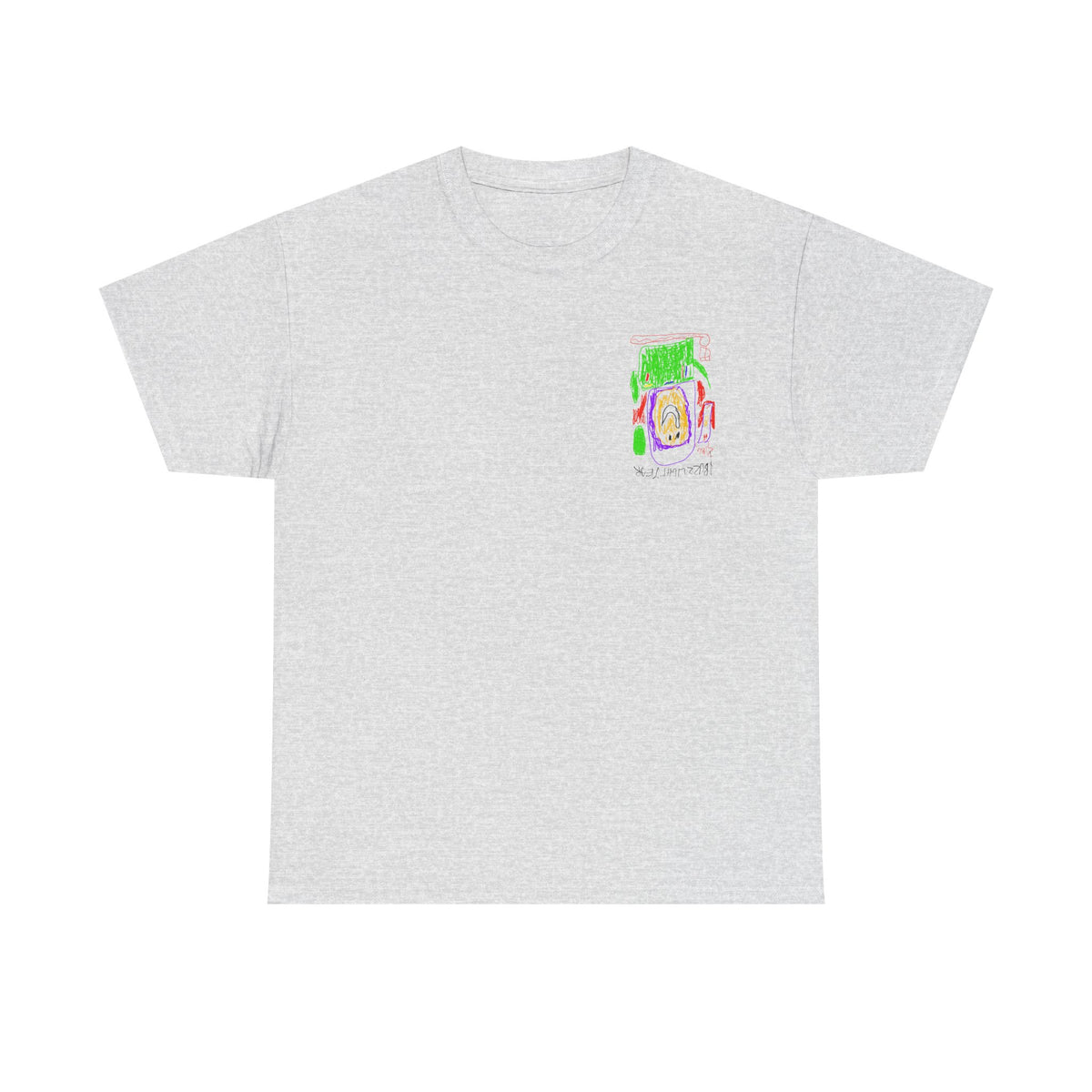 Kids’ Art Smile T-Shirt — Colorful Crayon Drawing Tee (Back Print)