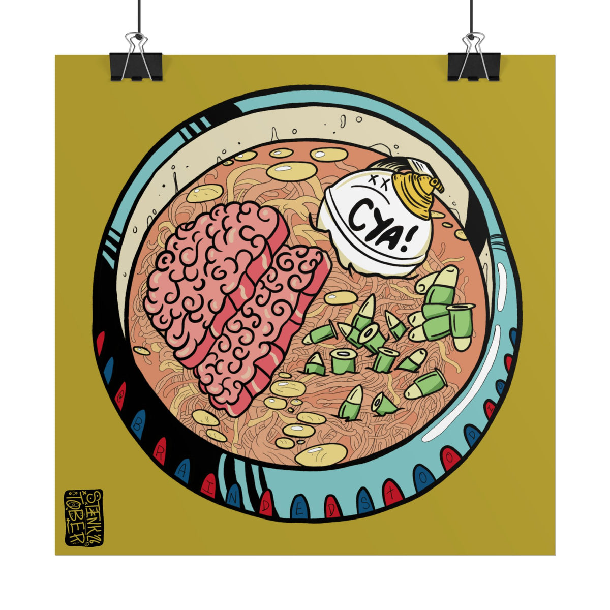 "FOOD FOE" - Rolled Poster Print (Square) (Matte/Glossy/Satin)