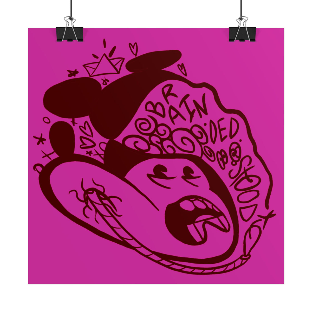 "ICKY MICKEY" - Rolled Poster Print (Square) (Matte/Glossy/Satin)