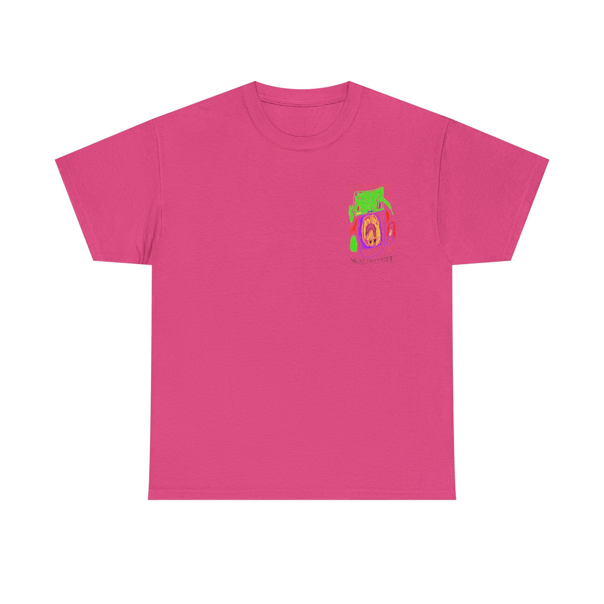 Kids’ Art Smile T-Shirt — Colorful Crayon Drawing Tee (Back Print)