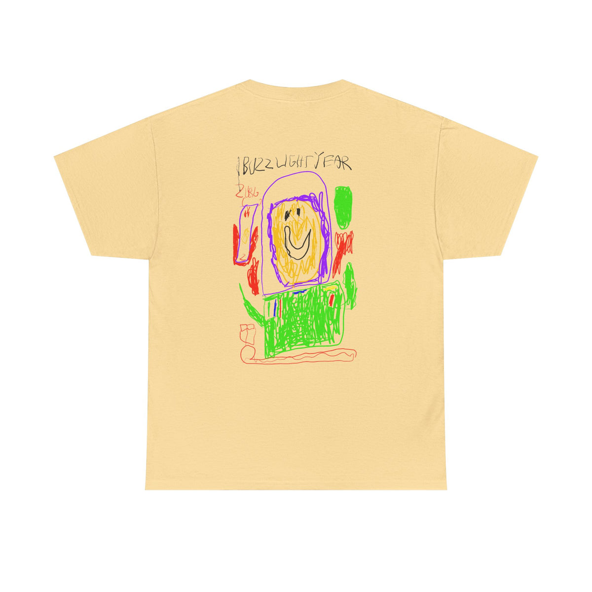 Kids’ Art Smile T-Shirt — Colorful Crayon Drawing Tee (Back Print)
