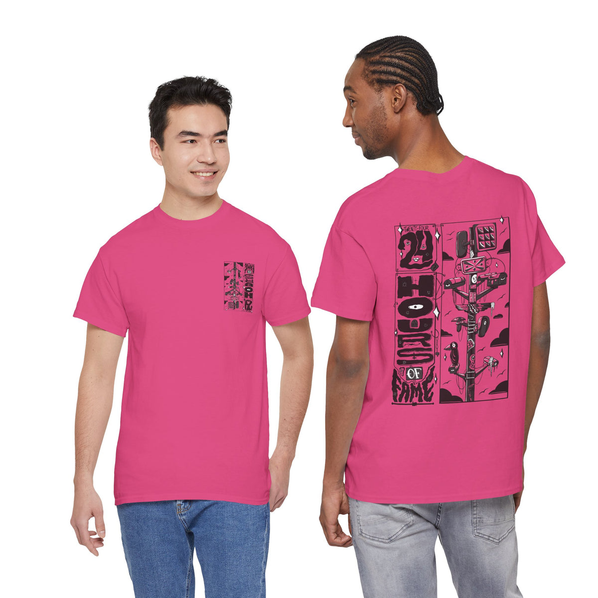"24 Hours of Fame" - Graphic Tee (Back Print w/ F.T.W.) (Gildan 5K)