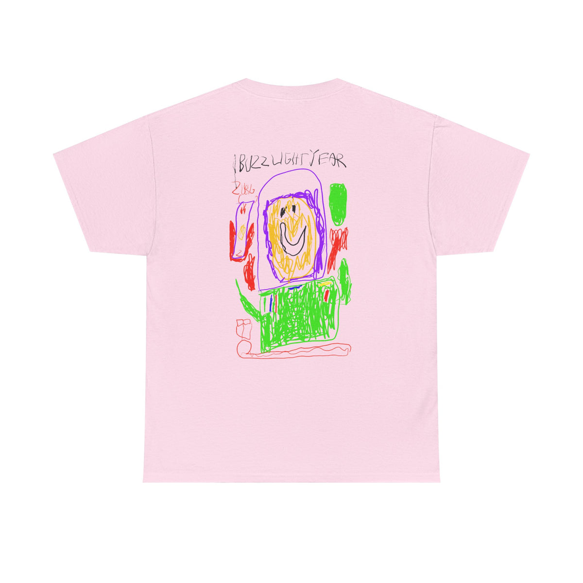 Kids’ Art Smile T-Shirt — Colorful Crayon Drawing Tee (Back Print)