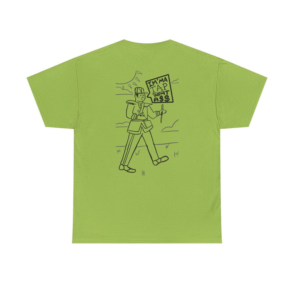 Protester Line Art Tee — Minimalist March Graphic T-Shirt