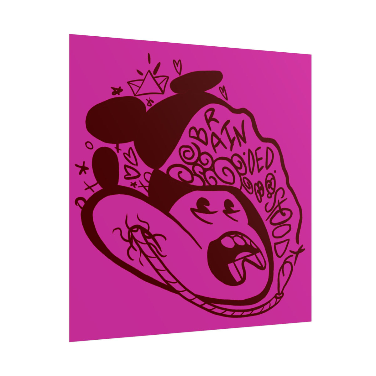 "ICKY MICKEY" - Rolled Poster Print (Square) (Matte/Glossy/Satin)