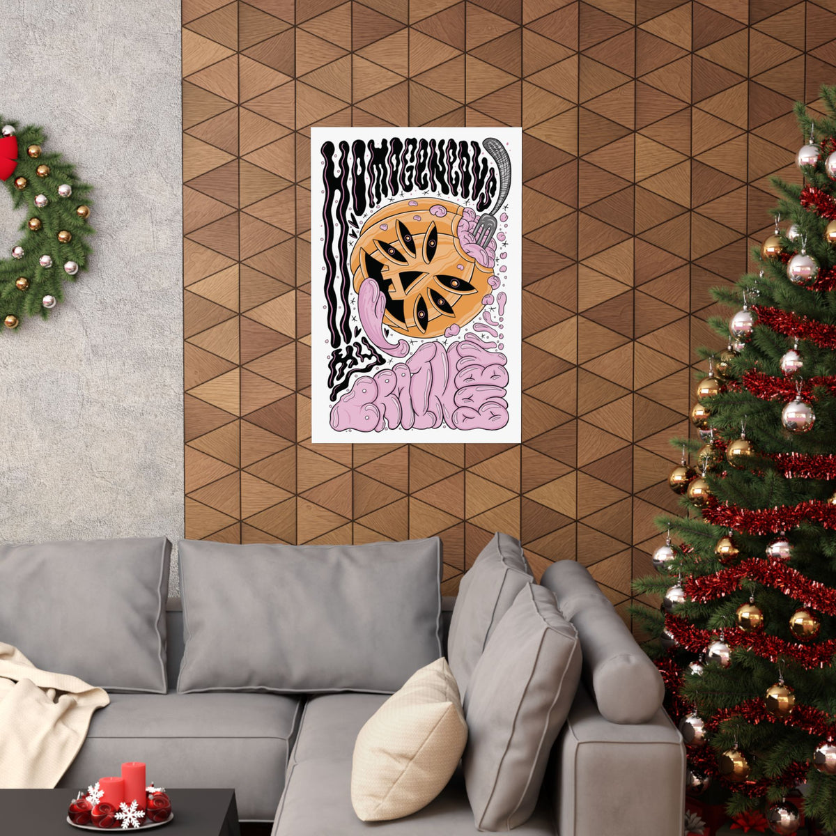 Psychedelic Pumpkin Poster — Matte Vertical Art Print