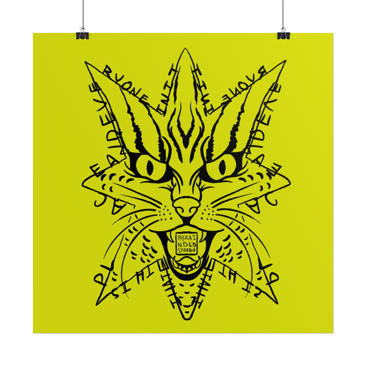 "I hate this place and everyone in it." - Rolled Poster Print (Square) (Matte/Glossy/Satin)