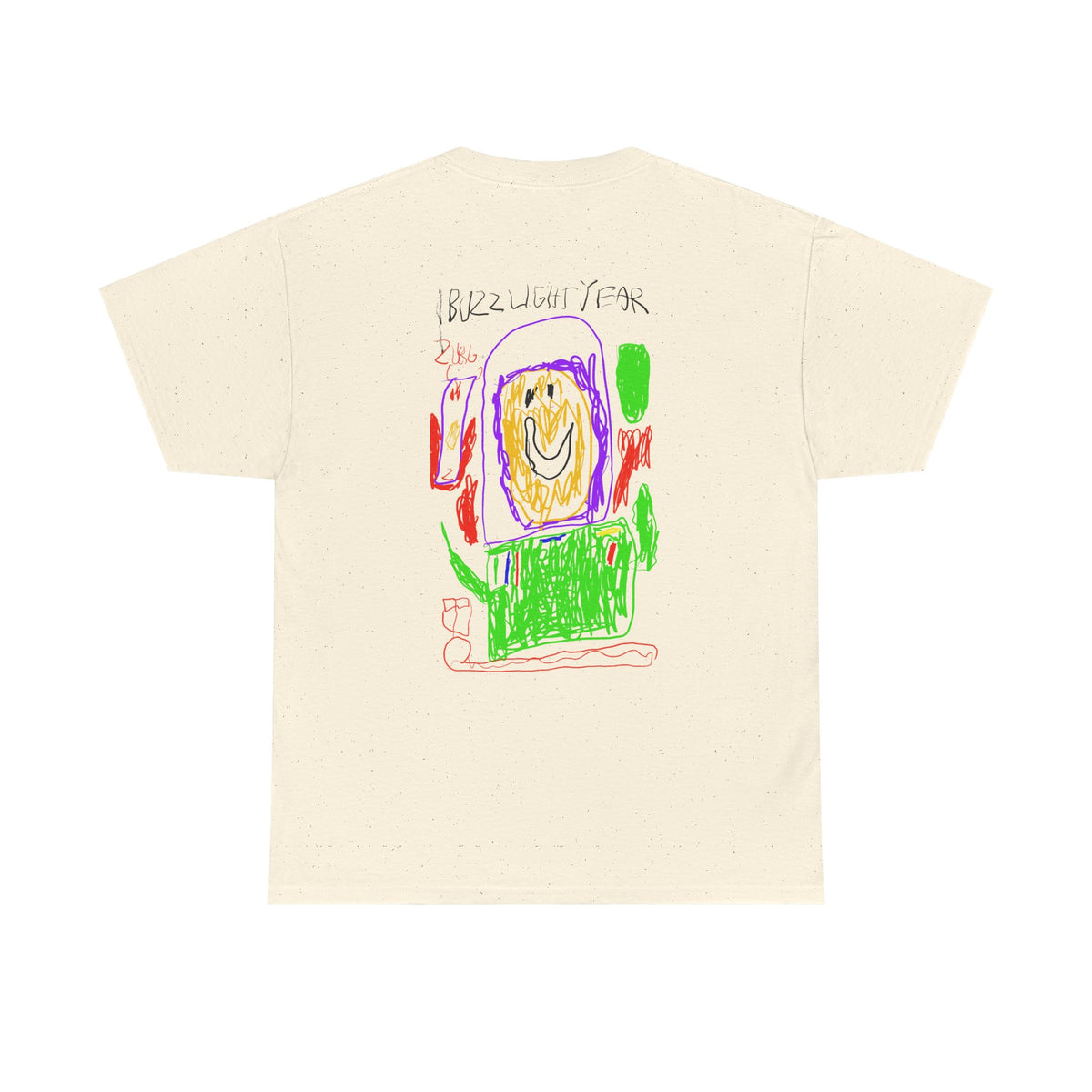 Kids’ Art Smile T-Shirt — Colorful Crayon Drawing Tee (Back Print)