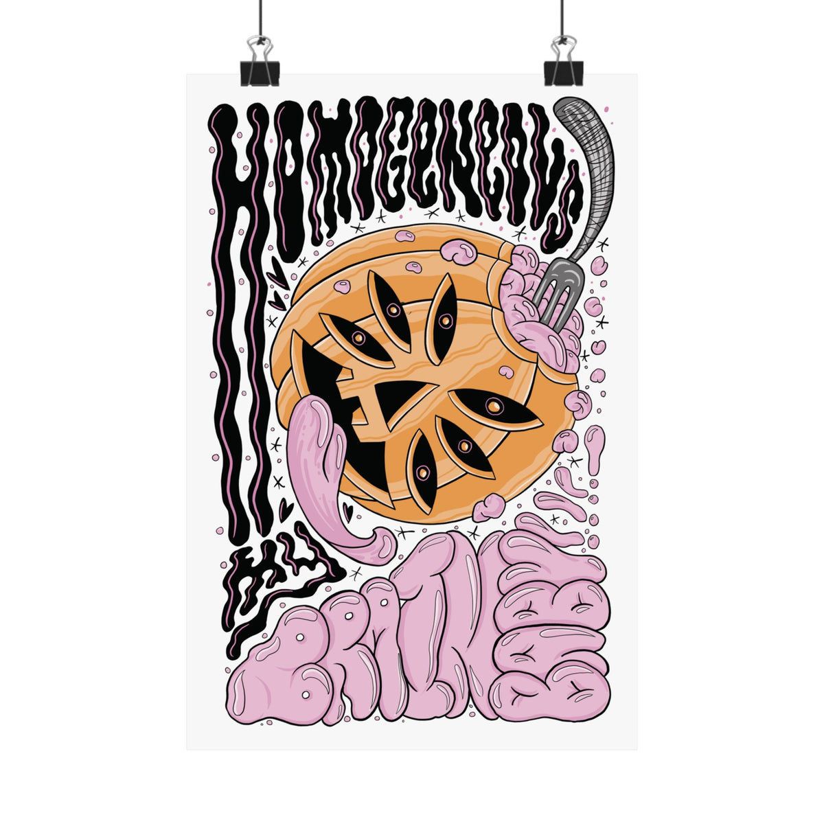 Psychedelic Pumpkin Poster — Matte Vertical Art Print