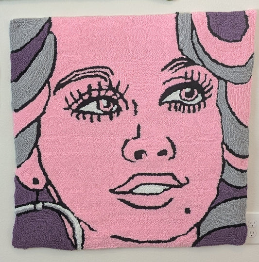 "Dolly Parton" - Loop Pile Rug (33" x 33")